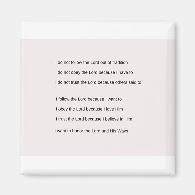 Imán Seguir Obedece Trust (Frente)