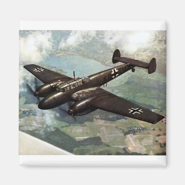 Imán Segunda Guerra Mundial Bf-110 en vuelo (Frente)