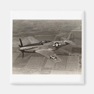 Imán Segunda Guerra Mundial: Mustang P-51 en vuelo