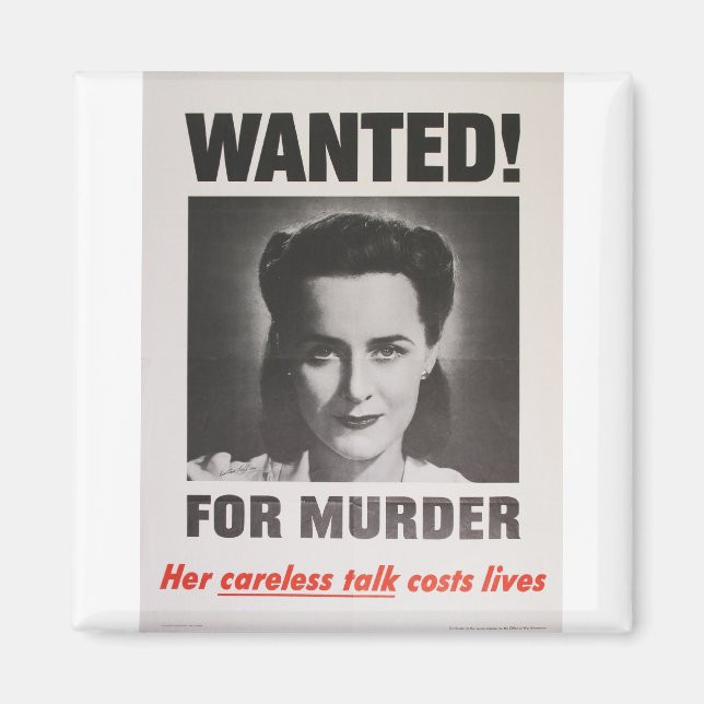 Imán Segunda Guerra Mundial "Se busca a Poster de propa (Frente)