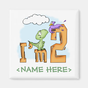 Imán Segundo cumpleaños de Dino Fun