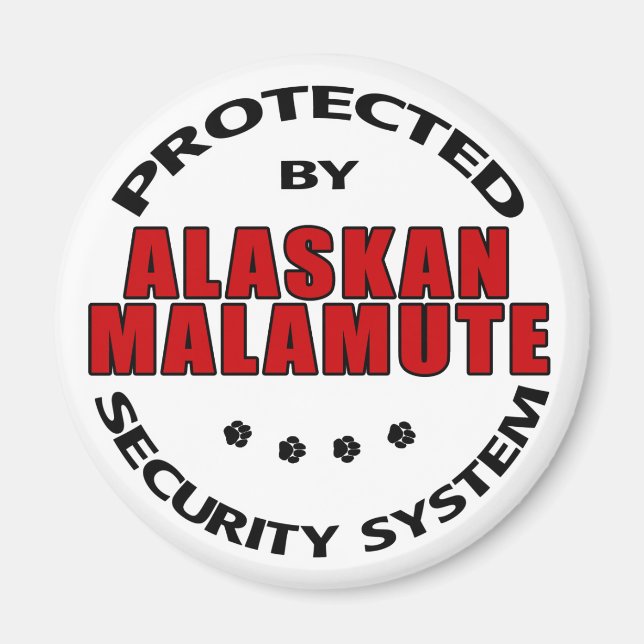 Imán Seguridad de Alaskan Malamute (Frente)