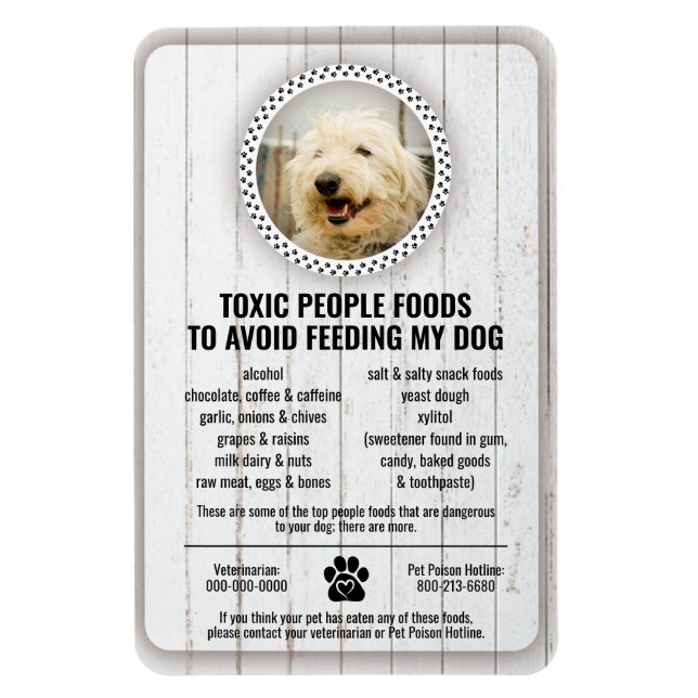 Imán Seguridad de la comida para mascotas Alimentos pel (Vertical)