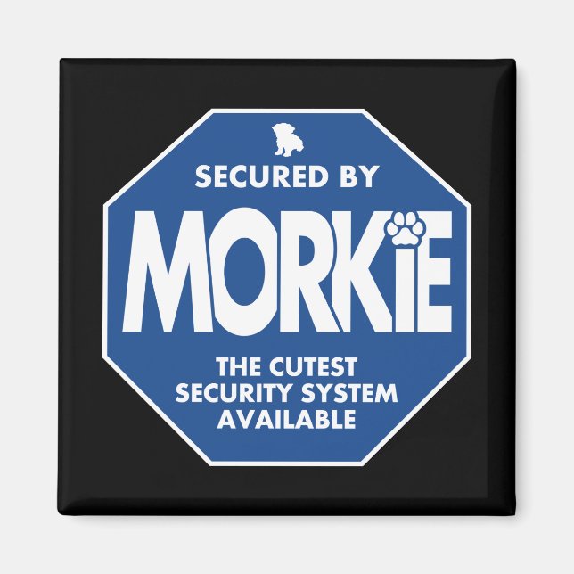 Imán Seguridad-Morkie-Azul (Frente)