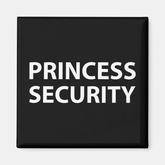 Imán Seguridad Princesa Halloween Disfraces Papá Hombre (Frente)