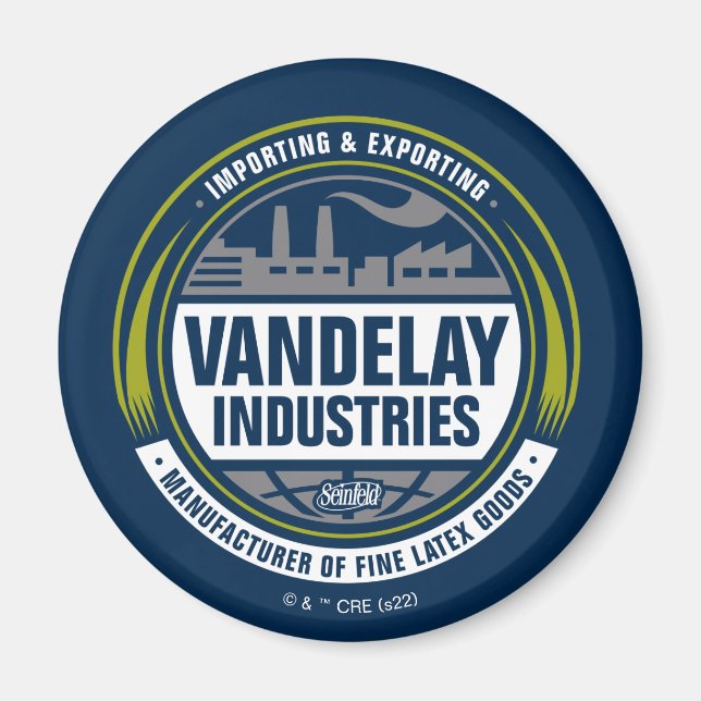 Imán Seinfeld | Logotipo de las industrias de vanretard (Frente)