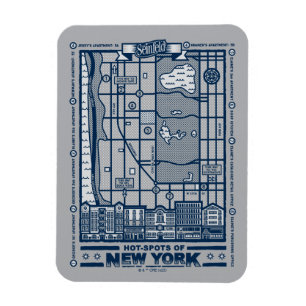Imán Seinfeld   Puntos calientes del mapa de Nueva York