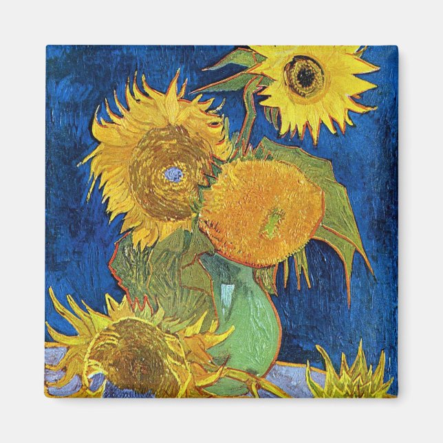 Imán Seis girasoles, Van Gogh (Frente)