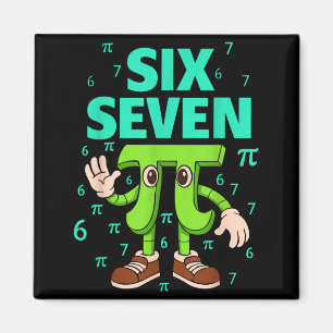 Imán Seis siete 67 día meme divertido geek de matemátic