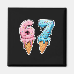 Imán Seis Siete 67 Helado Goteo Deportes Genial Meme Di