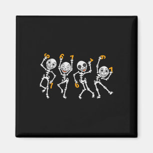 Imán Seis Siete 67 Meme Divertido Halloween Esqueleto B