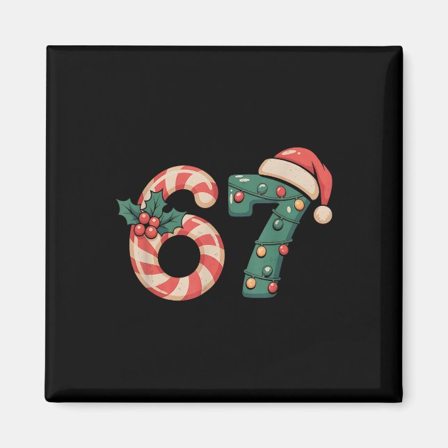 Imán Seis Siete 67 Meme Navidad  (Frente)