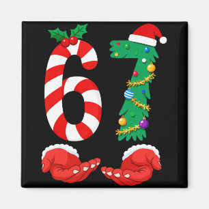 Imán Seis Siete 67 Meme Santa Navidad Vacaciones Divert