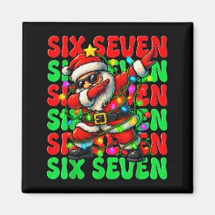 Imán Seis Siete 6 7 Meme Santa haciendo Dabbing Navidad