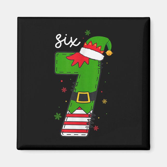 Imán Seis Siete 6 7 Meme Santa Navidad Xmas Número 67  (Frente)