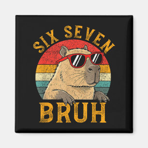Imán Seis Siete Bruh 67 Meme Divertido Capybara Viral S