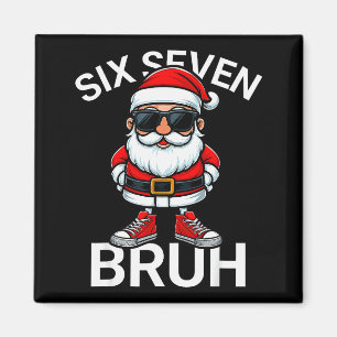 Imán Seis Siete Bruh Divertido 67 Meme Navidad Santa