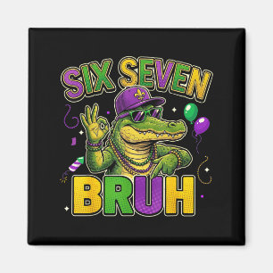 Imán Seis siete chicos bruh niños mardi gras caimán mar