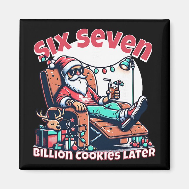 Imán Seis Siete Galletas De Santa Para Meme Divertido D (Frente)