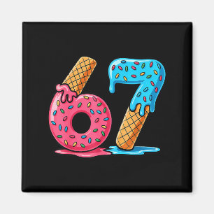 Imán Seis Siete Helado Goteo Meme Genial 67 Número Dive