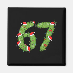 Imán Seis Siete Navidad Pepino Divertido Fiesta 67 Meme