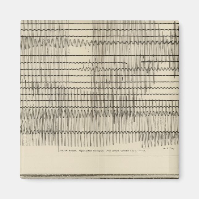 Imán Seismogramas de California 10 (Frente)