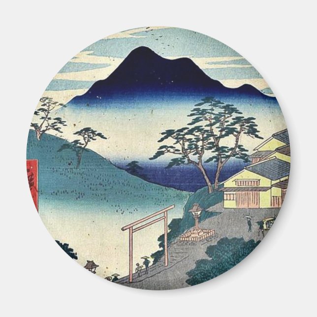 Imán Seki de Ando, Hiroshige Ukiyoe (Frente)