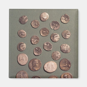 Imán Selección céltica y monedas romanas encontradas
