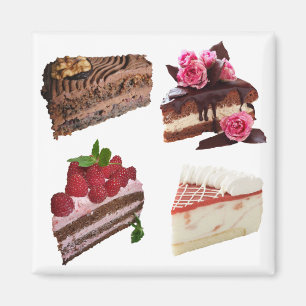 Imán Selección de postres para amantes de pasteles ador