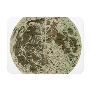 Imán Selenografía de Bowles o un mapa de la luna - 1780