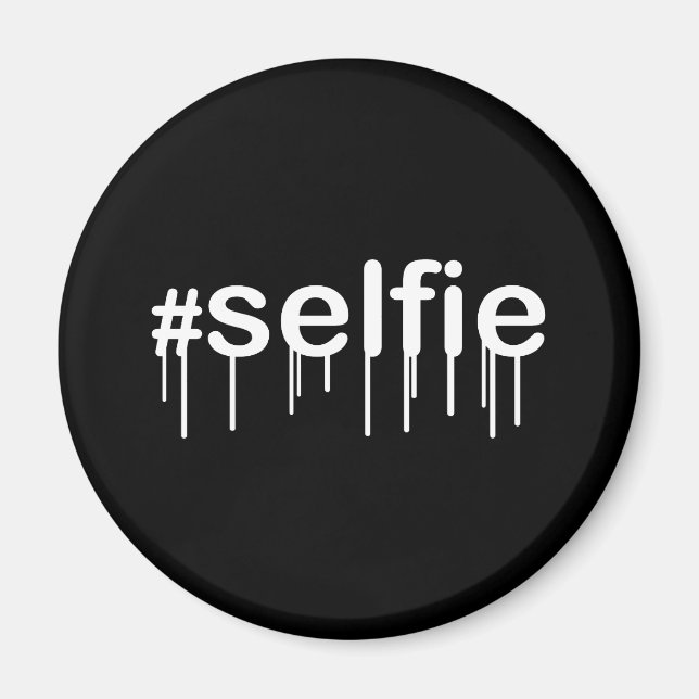 Imán Selfie Hashtag Drooling Black Decour (Frente)