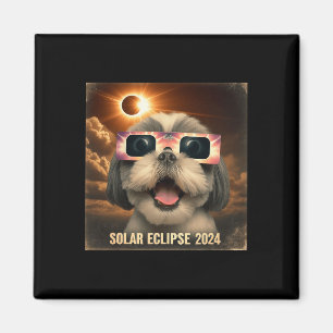 Imán Selfie Shih Tzu Kids Mens Solar Eclipse
