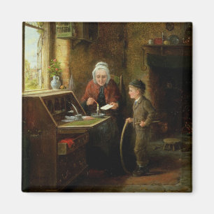Imán Sellando una letra, 1890 (aceite en el panel)