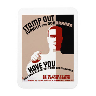 Imán Selle hacia fuera la sífilis y la gonorrea