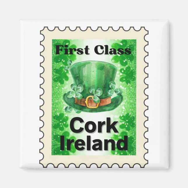 Imán Sello Cork Ireland de primera clase (Frente)