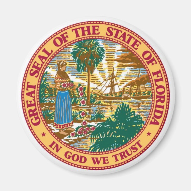 Imán Sello de estado de Florida (Frente)