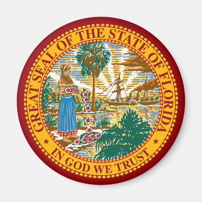 IMÁN SELLO DE ESTADO DE FLORIDA (Frente)