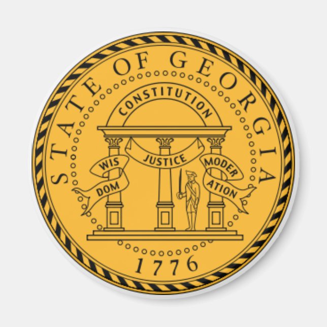 Imán Sello de estado de Georgia (Frente)