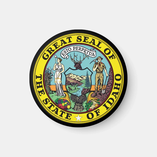 Imán Sello de Estado de Idaho (Frente)