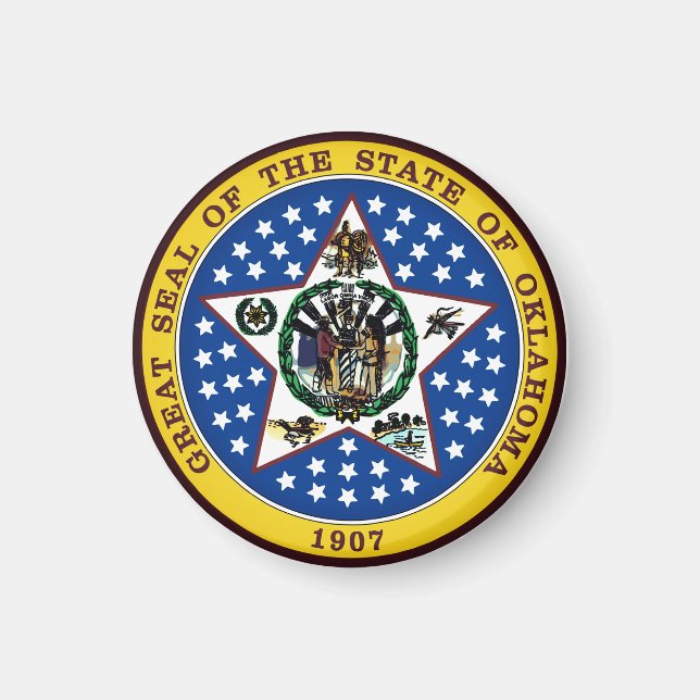 Imán Sello de estado de Oklahoma (Frente)