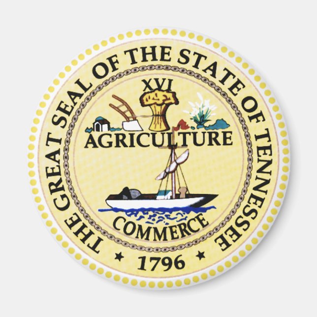 Imán Sello de estado de Tennessee (Frente)