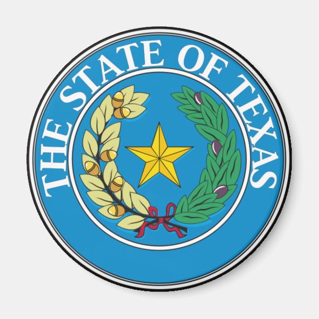 Imán Sello de Estado de Texas (Frente)