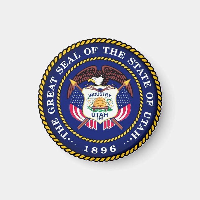 Imán Sello de Estado de Utah (Frente)