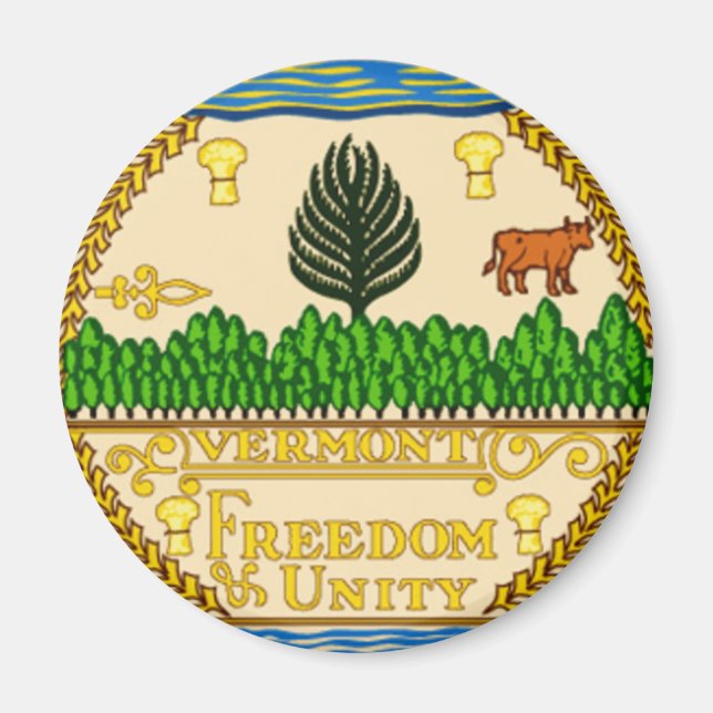 Imán Sello de estado de Vermont (Frente)