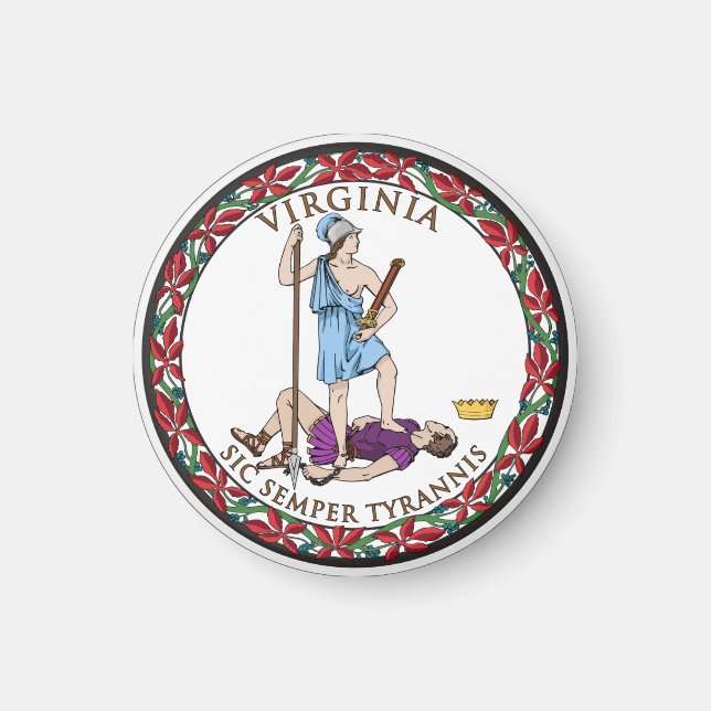 Imán Sello de Estado de Virginia (Frente)