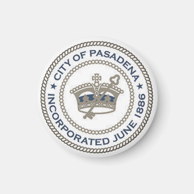 Imán Sello de la ciudad de Pasadena, California (Frente)