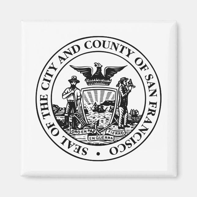 Imán Sello de la ciudad de San Francisco (California, E (Frente)