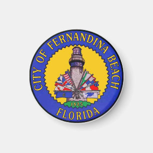 Imán Sello de la playa Fernandina, Florida