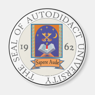 Imán Sello de la universidad del Autodidact