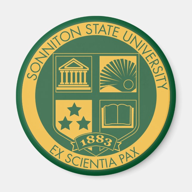 Imán Sello de la Universidad Estatal de Sonniton - Colo (Frente)
